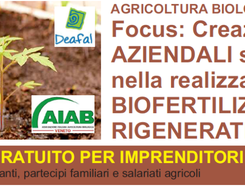 Primo corso del 2025: Creazione di RETI AZIENDALI per la realizzazione di BIOFERTILIZZANTI